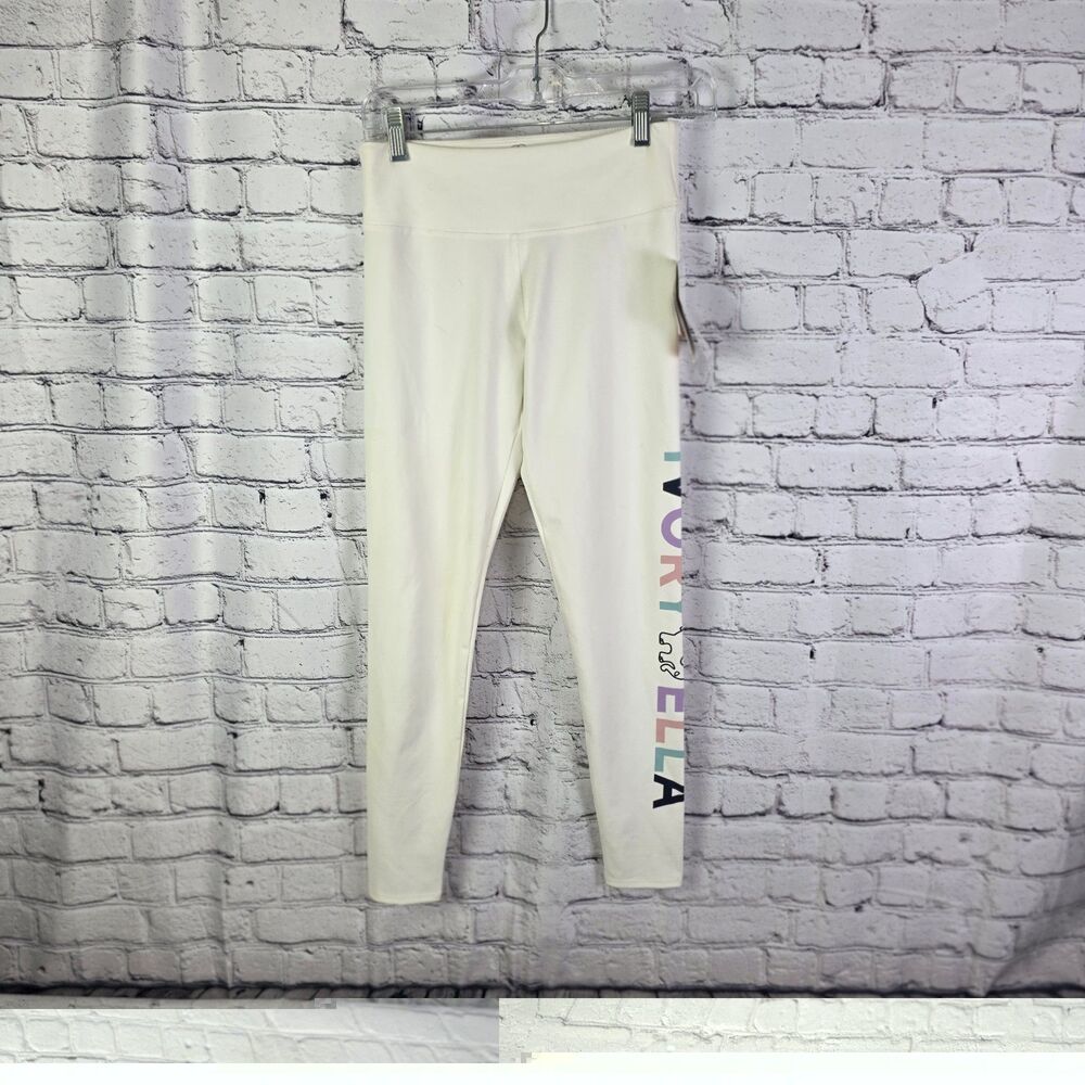 Ella Ivory Leggings Sz Small Light Color Elephant Logo